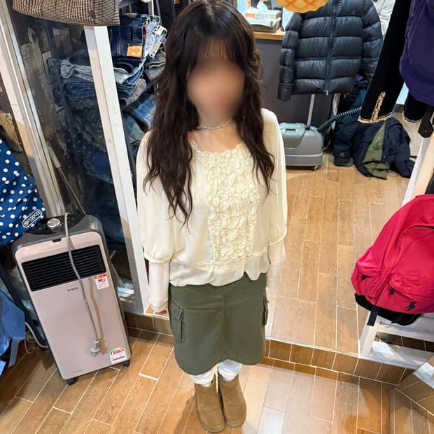 Khaki cago skirt