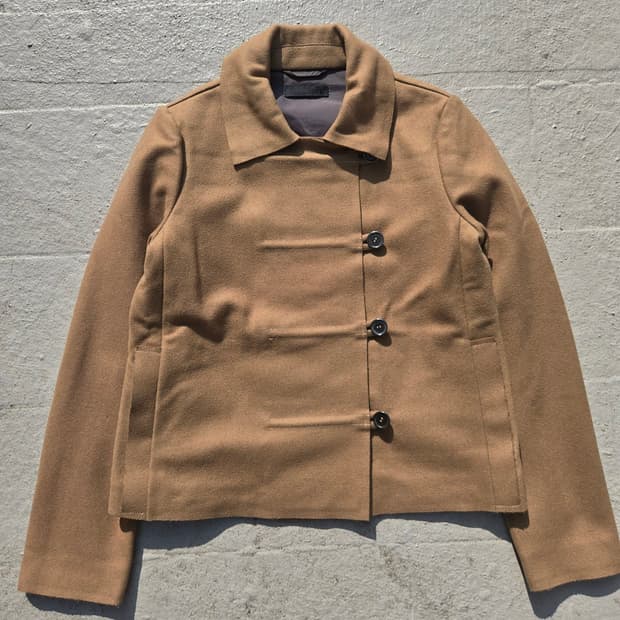 Jilsander 질샌더 카멜 울 비대칭 버튼 자켓