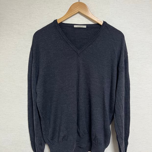 에르메네질도 제냐 라나울 브이넥 니트