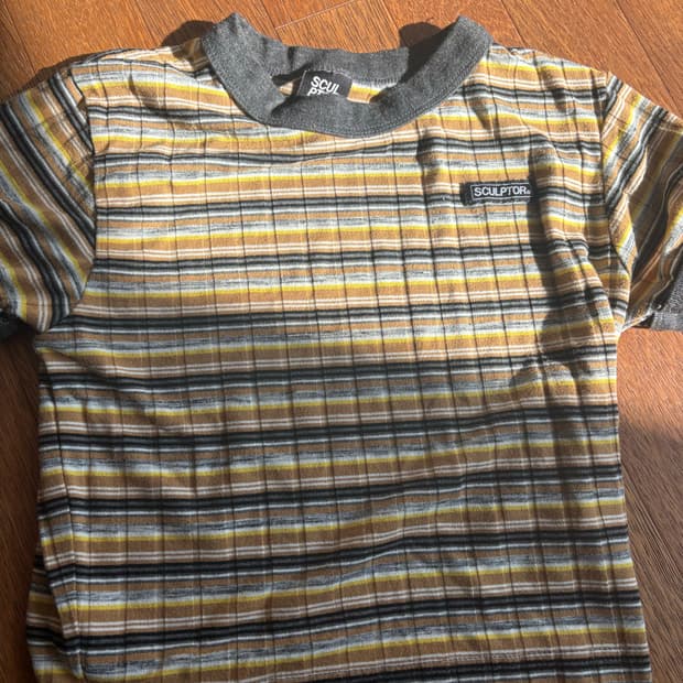 스컬프터 스트라이프 크롭탑