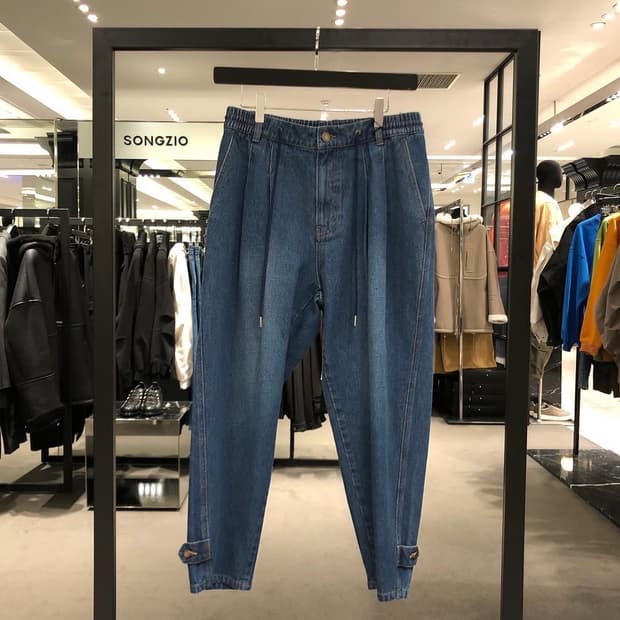 송지오 와이드 캐롯 데님