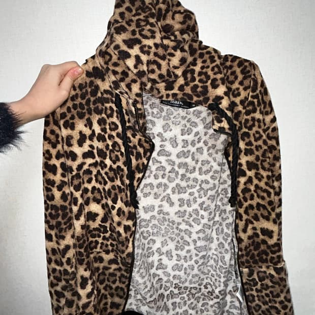 펑크 호피 후드집업