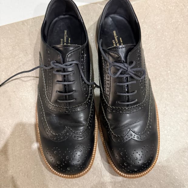 꼼데가르송 윙팁 더비슈즈 tricot COMME des GARCONS