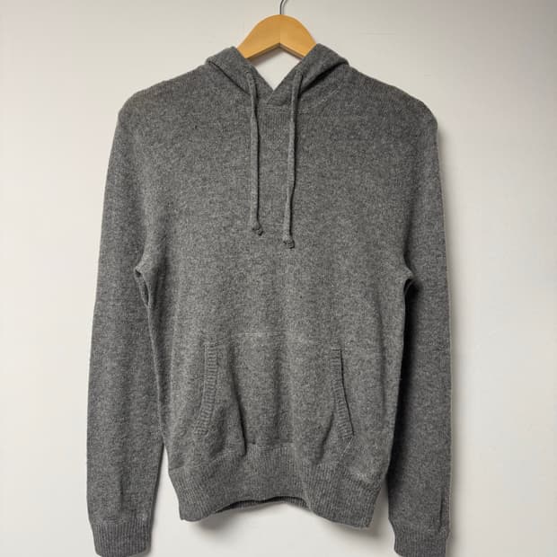 폴로 랄프로렌 캐시미어 그레이 후드 니트 S