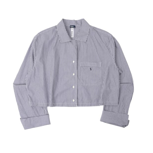 폴로 랄프로렌 신형 스트라이프 크롭 셔츠