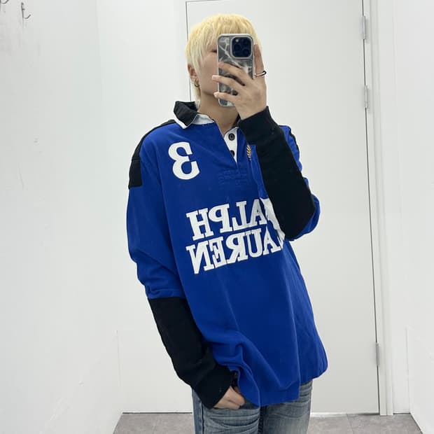 Polo Ralph Lauren biker detail rugby shi