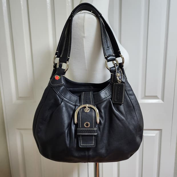 상태굿)코치 숄더백 블랙