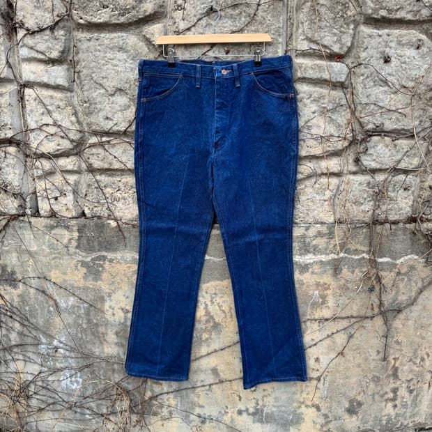 90s 랭글러 빈티지 935nav 카우보이컷 고온스 데님 팬츠 부츠컷