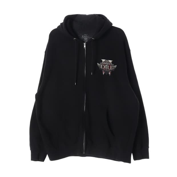 패스오브엑자일 오버핏 블랙 후드집업 2XL