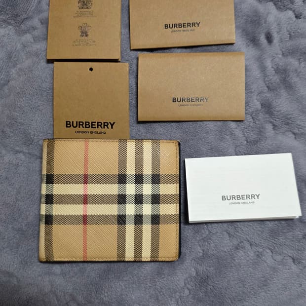 (정품) 버버리 빈티지 체크 아카이브 반지갑/남녀공용/개인/팝니다.