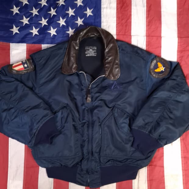 오리지날 90's 미국제조 알파사 미공군 CWU-45/P 패치 항공자켓