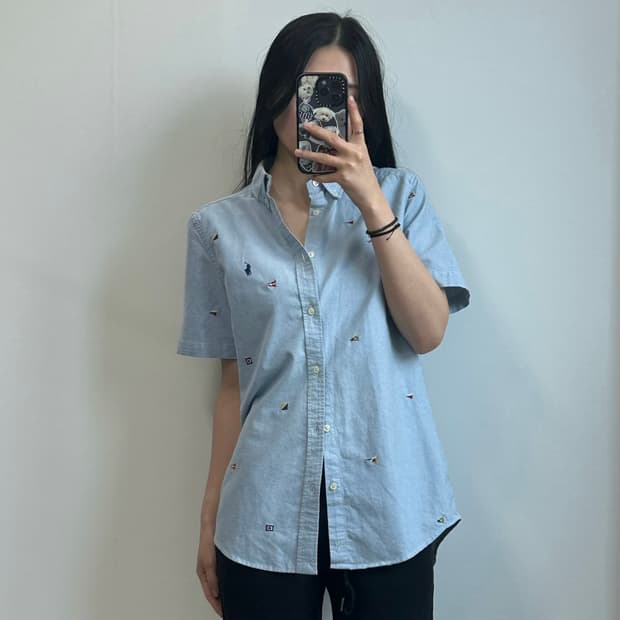 폴로 랄프로렌 네이비 포니 플래그 반팔 셔츠