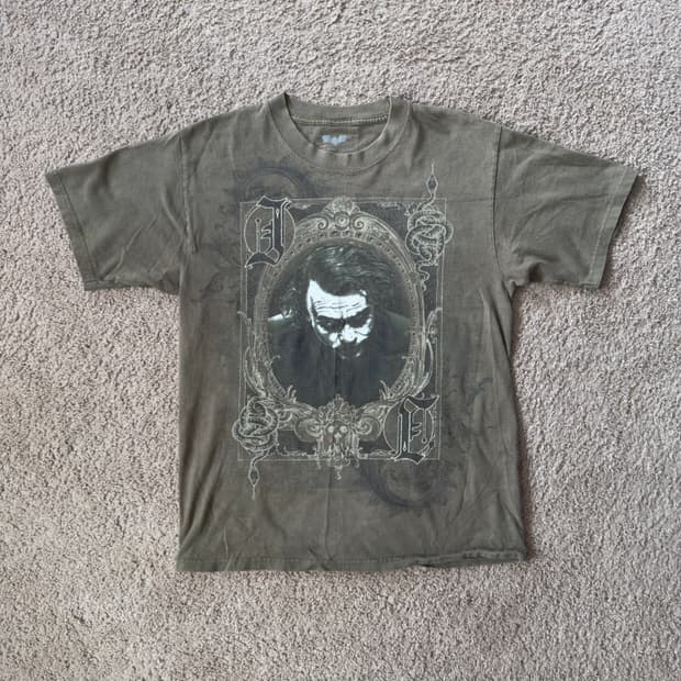 빈티지 다크나이트 조커 히스레저 y2k 티셔츠