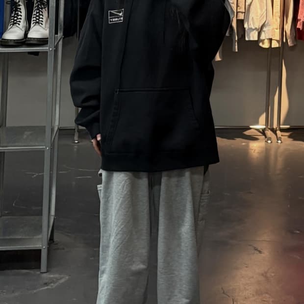 나이키X스투시 NRG RA 워시드 풀오버 블랙 후드티 A3679 