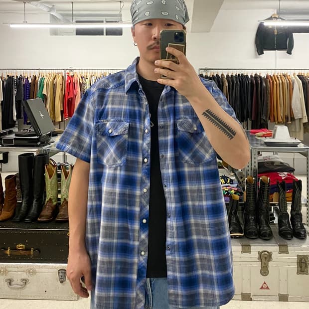 VTG ombre western shirt 미국 빈티지 옴브레 웨스턴셔츠