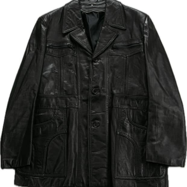 Utility Leather Safari Coat