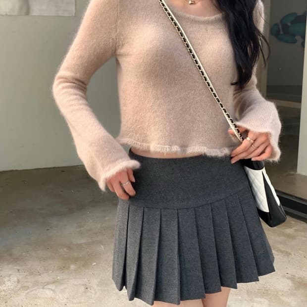 (새상품) 르플레인 마가렛 플리츠 스커트 S
