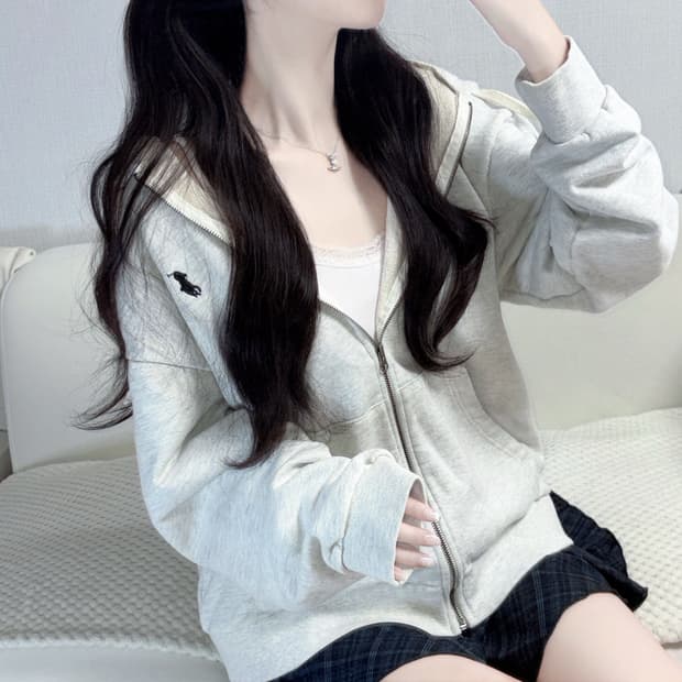 🐰폴로 랄프로렌 백멜란지 아이보리 후드집업 아방핏🤍