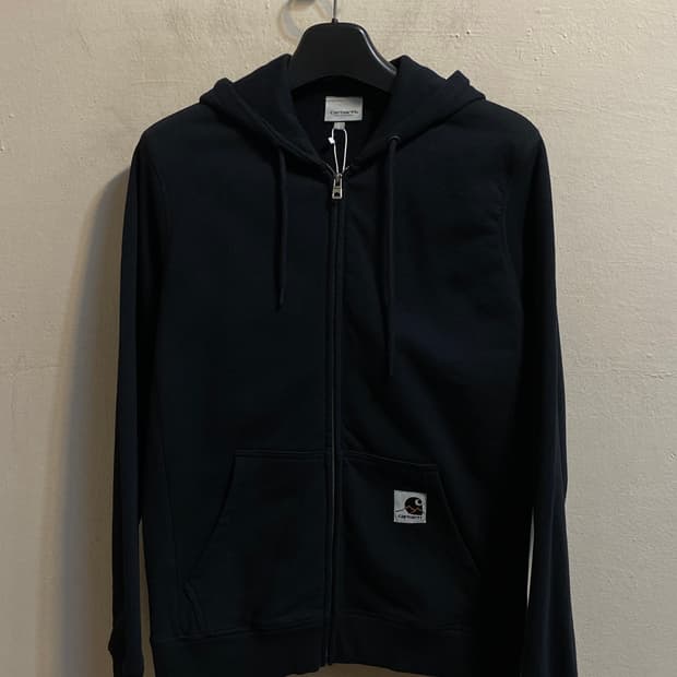 칼하트 WIP 블랙 집업 후디