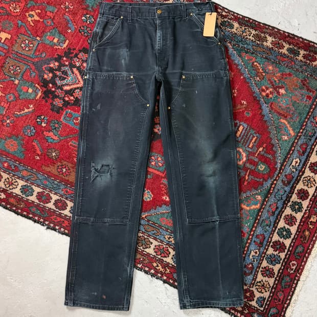 OG USA Made 칼하트 B01 더블니 블랙 칼하트 썩블니 좀비