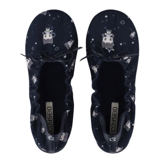 (구함) 코이세이오 셔링 플랫 슈즈 네이비