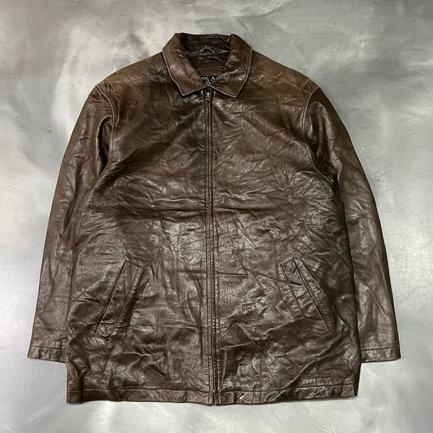  조스에이뱅크 레더 카라 자켓 y15014