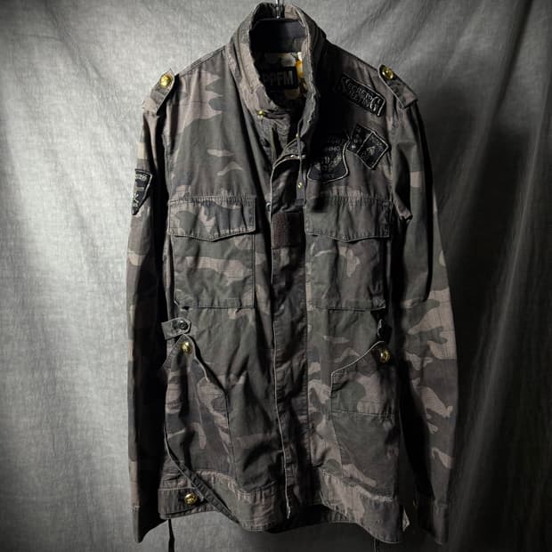 PPFM Military Patch Camo Field Jacket