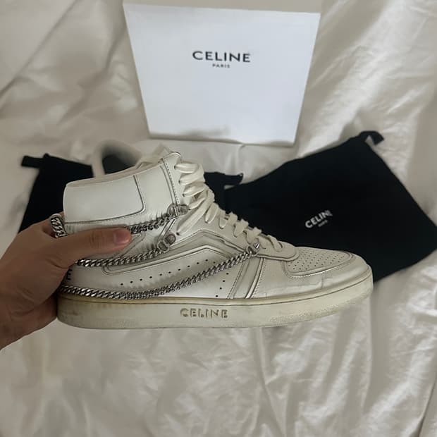 셀린느 체인 하이탑 스니커즈