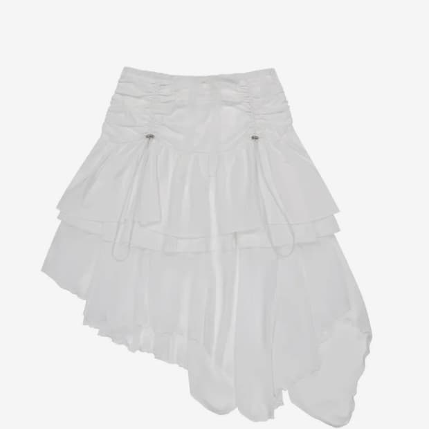뚜오미오 레이어드 쉬폰 스커트 화이트