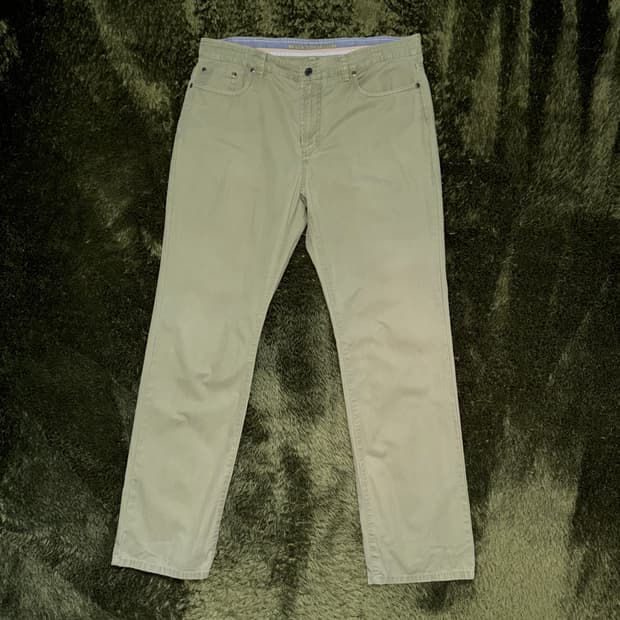 [35X32] L.L.Bean 엘엘빈 5포켓 피마 코튼 팬츠 올리브