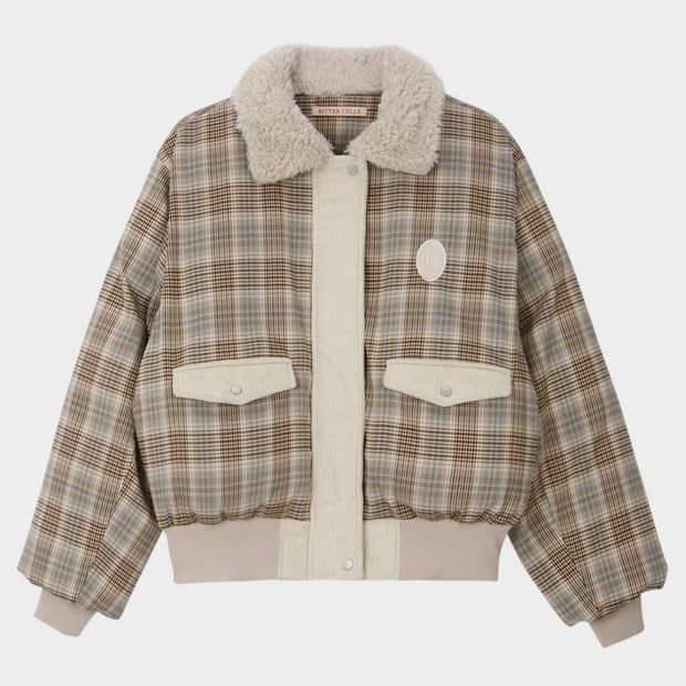 비터셀즈 위티 푸퍼 자켓 - 블루 체크