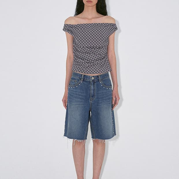 폴리수엠 스터드 버뮤다팬츠