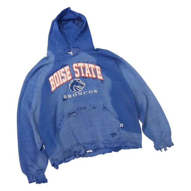 러셀 보이시 스테이트 브롱코스 크랙 로고 디스트로이드 후드 (L)