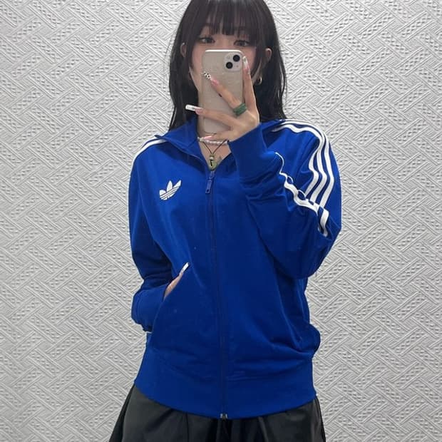 아디다스 레트로 00's 파이어버드 딥블루 져지 집업 85 C11095