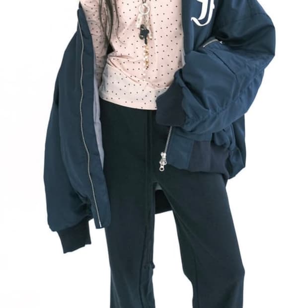 샵페어리 봄버자켓 네이비