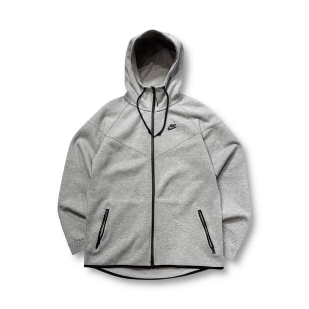 Nike 테크플리스 다크 그레이 윈드러너 후드집업