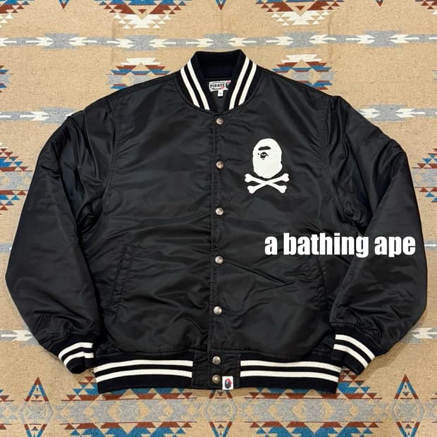 [M] 베이프 PIRATE 스토어 한정 바시티 자켓 