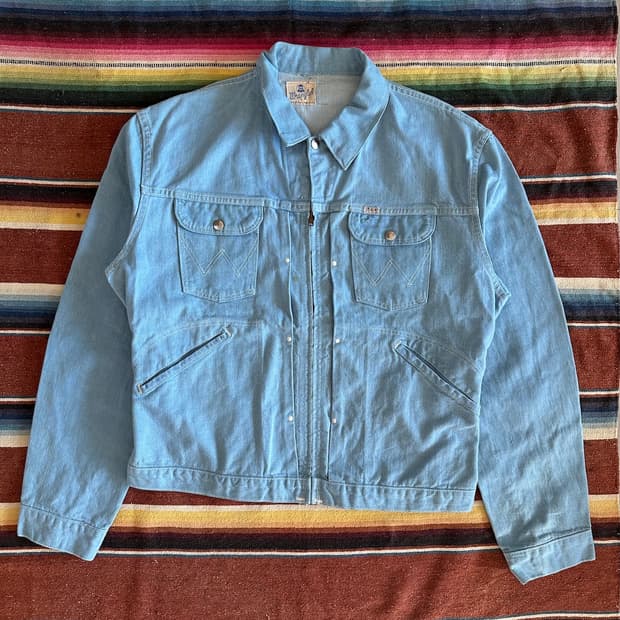 60s USA 빈티지 랭글러 22MJZ 셀비지 데님 자켓 24MJZ