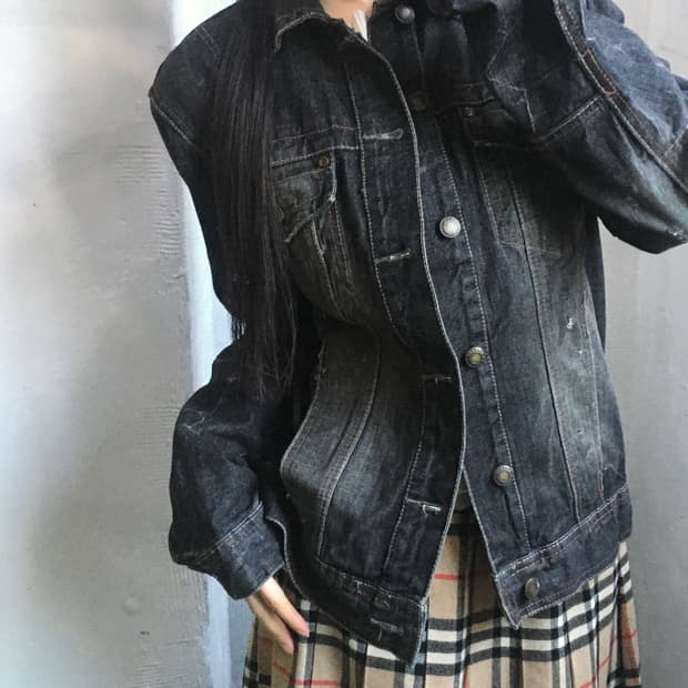 A/X Armani Exchange 아르마니 흑청 데님 자켓 