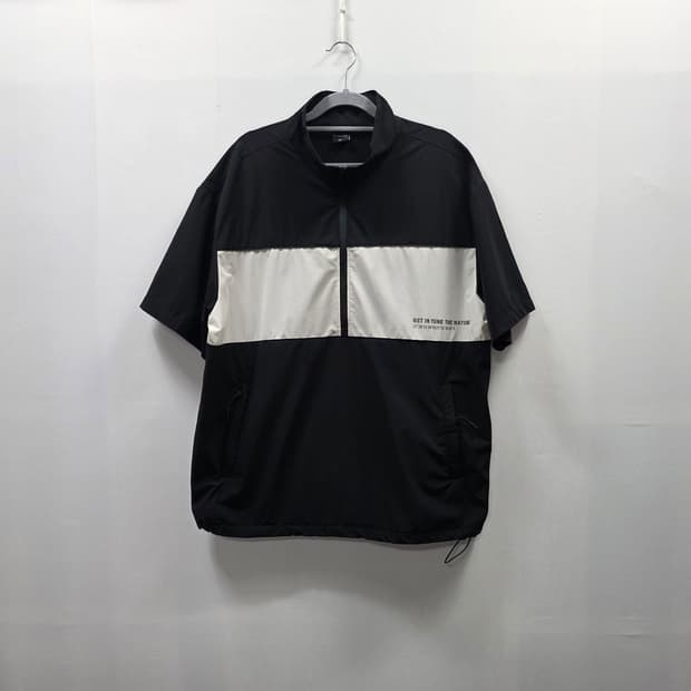 0204 CHASECULT 체이스컬트 반집업 반팔 아노락 100 블랙