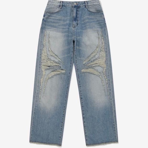 포스333 디스트로이드 데미지 데님팬츠