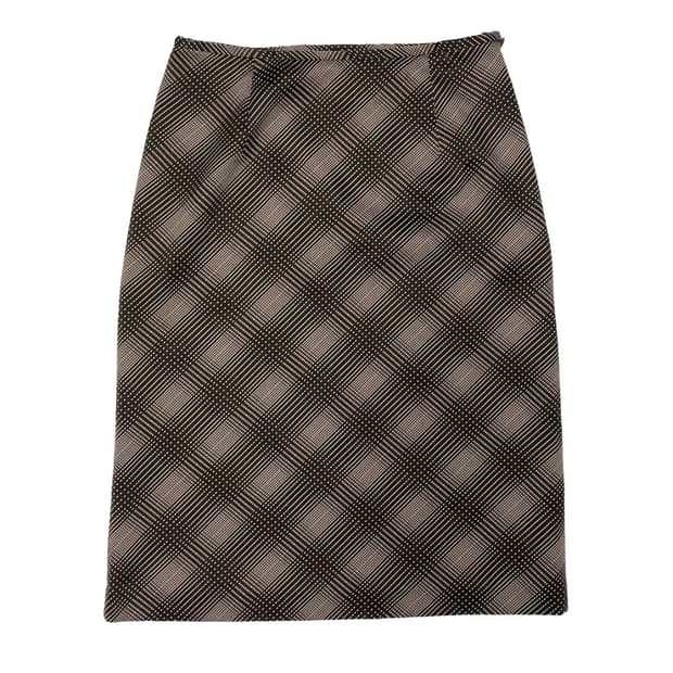 Slim fit grid skirt