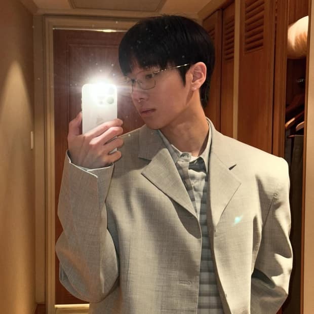 Recto 그레이 오버사이즈 싱글 브레스트 블레이저