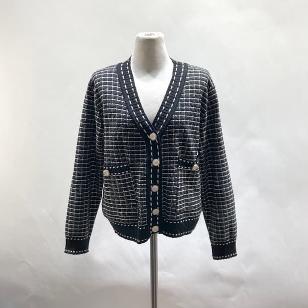 TWEE 여성 트위드가디건 블랙 FF 영구제