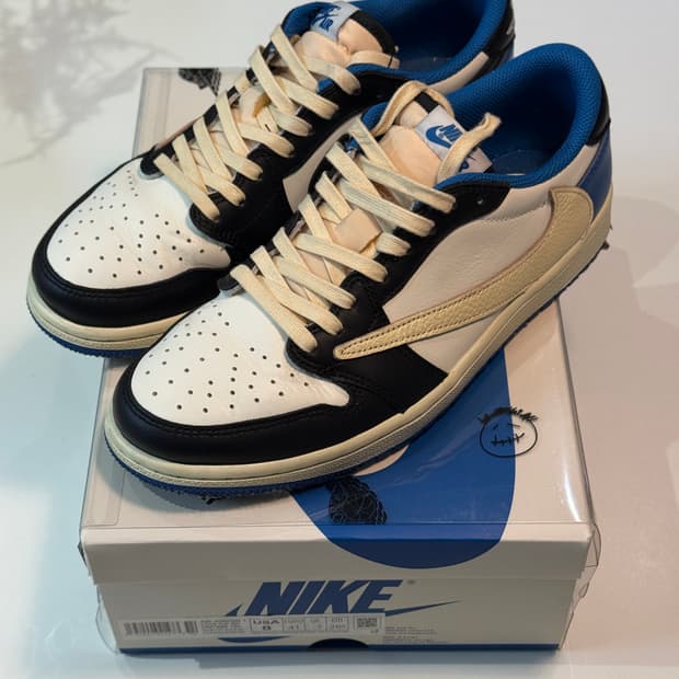 [260] 나이키 조던1 트래비스스캇 프라그먼트 로우 밀리터리블루