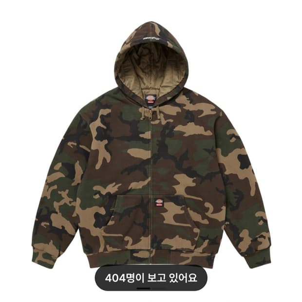 슈프림 x 디키즈 후드집업L