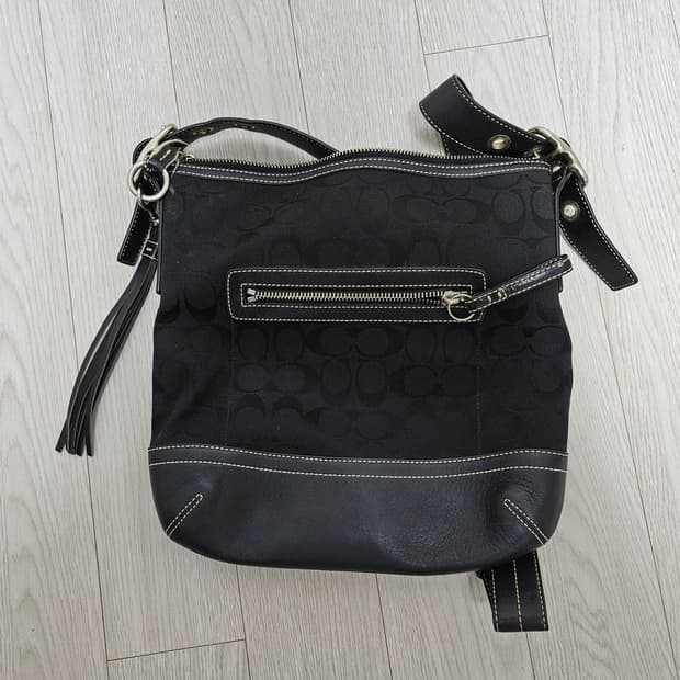 Coach 9362 코치 시그니처 소프트 블랙 숄더백