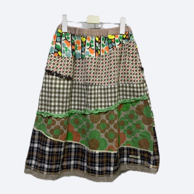 모리걸 패치워크 레이어드 스커트 