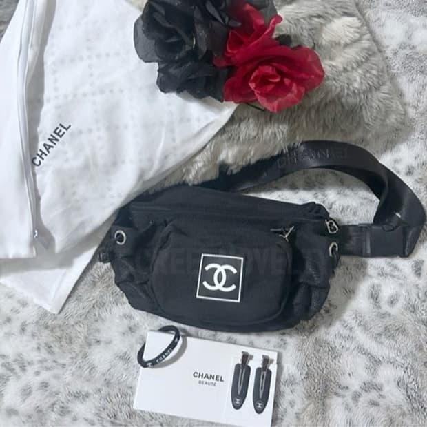 샤넬뷰티 슬링백 스포츠백 힙색 크로스백 블랙