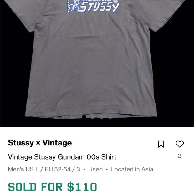 Stussy&gundam 00’s vintage